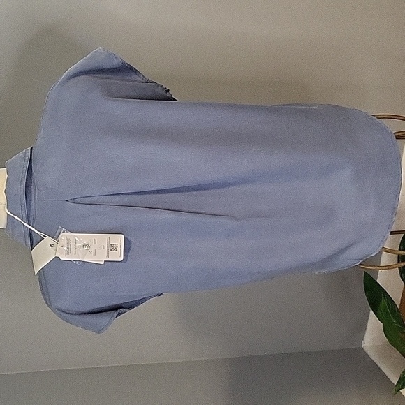 Workshop Republic Clothing Denim Sleeveless Button Down Hi Low Blouse  Size XS - Picture 3 of 12